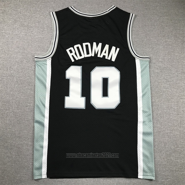 Camiseta San Antonio Spurs Dennis Rodman #10 Mitchell & Ness 1993-94 Negro